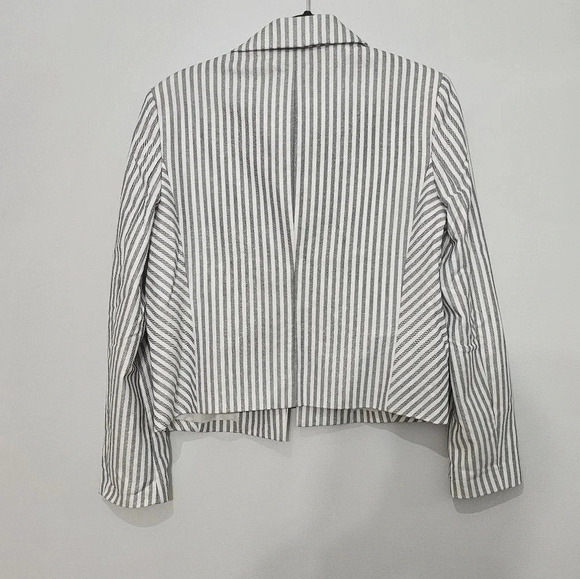 Express vintage Striped Cropped opened front blazer size 12 - Picture 5 of 6